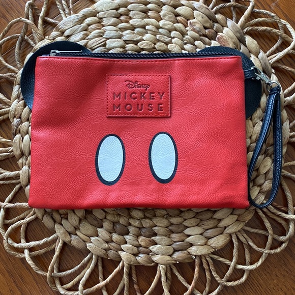 Loungefly Mickey Mouse Wristlet Wallet Clutch Purse Cosmetic Bag - Picture 2 of 8